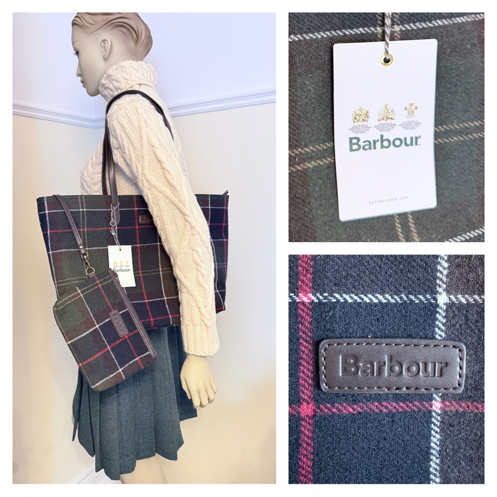 Barbour Witford tartan tote bag